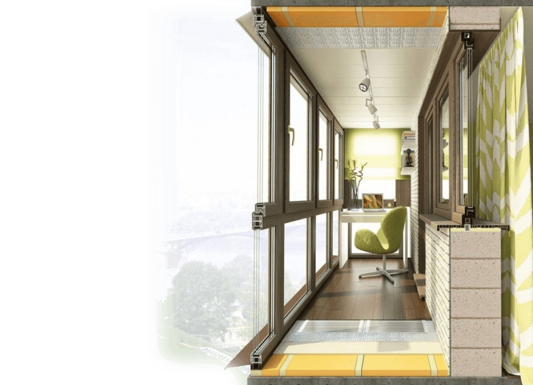 Балкон в разрезе Лоджия в разрезе